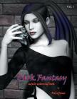 Dark Fantasy Adult Coloring Book Cover Image