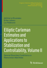 Elliptic Carleman Estimates and Applications to Stabilization and Controllability, Volume II: General Boundary Conditions on Riemannian Manifolds (Progress in Nonlinear Differential Equations and Their Appli #98) By Jérôme Le Rousseau, Gilles LeBeau, Luc Robbiano Cover Image