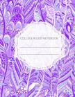 College Ruled Notebook: Purple Paisley 120 Pages 8.5 X 11 Cover Image