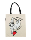 Book Sloth: Let's Hang and Read Tote Bag By Out of Print Cover Image
