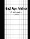 Graph Paper Notebook: 1/2 inch squares 8.5 x 11 inch 100 Page For Adults Kids Cover Image