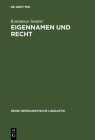 Eigennamen und Recht (Reihe Germanistische Linguistik #172) Cover Image