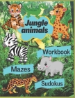 Jungle Animals: First Children Crossword - Twisty Mazes, Secret Codes, Hidden Pictures and Lots More Cover Image