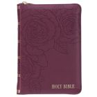 KJV Bible Compact Faux Leather Merlot W/Zipper By Christian Art Gifts (Created by) Cover Image