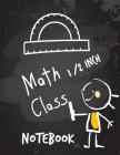 Math Class Notebook 1/2 Inch: Square Graph Paper Pages and White Paper By Paper Kate Publishing Cover Image