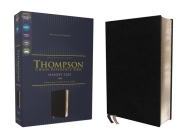Niv, Thompson Chain-Reference Bible, Handy Size, European Bonded Leather, Black, Red Letter, Comfort Print By Frank Charles Thompson (Editor), Zondervan Cover Image