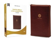 Biblia Reina Valera 1960, Letra Supergigante, Leathersoft, Café, Con Cierre / Spanish Bible Rvr60 Super Giant Print, Leathersoft, Brown W/ Zipper Cover Image