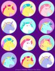 Unicorn Sticker Album For Girls: 100 Plus Pages For PERMANENT Sticker Collection, Activity Book For Girls, Purple - 8.5 by 11 By Maz Scales (Illustrator), Fat Dog Journals Cover Image