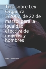 Test sobre Ley Orgánica 3/2007, de 22 de marzo, para la igualdad efectiva de mujeres y hombres By José R. Gomis Fuentes Cover Image