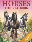 Horses Coloring Book: 50 Horse coloring pages for adults and kids, boys and girls. Mustangs, Ponies, stallions, Arabian horses... and more. By Scott Flynn Cover Image