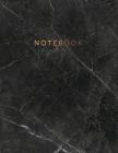 Notebook: Beautiful black marble gold bronze lettering ★ School supplies ★ Personal diary ★ Office notes 8.5 x Cover Image