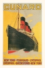 Vintage Journal Cunard Line with Yellow Background Travel Poster By Found Image Press (Producer) Cover Image