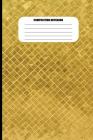 Composition Notebook: Grunge Gold Metallic Diamond Cross-Hatch Pattern (100 Pages, College Ruled) Cover Image