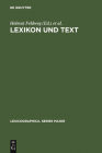 Lexikon und Text (Lexicographica. Series Maior #73) Cover Image