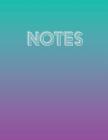 Notes: Teal Purple Gradient - Single Subject Notebook (College Ruled) By Squidmore &. Company Stationery Cover Image