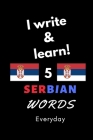 Notebook: I write and learn! 5 Serbian words everyday, 6