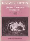 Quatre Chansons Francais: Score (Faber Edition) Cover Image