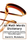 All Math Words Dictionary Dyslexia Edition: Extended Market Edition Cover Image