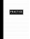 Handwriting Practice Paper: Penmanship Graph Writing Notebook for Ruled Letter Words & Sentences with Dashed Centerline (Solid Guides with a Dashe By Black and White Publishing Cover Image