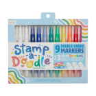 Stamp-A-Doodle Double-Ended Markers (Set of 12 W/ 9 Colors) By Ooly (Created by) Cover Image