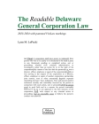 The Readable Delaware General Corporation Law: 2023-2024 with Visilaw Markings By Lynn M. Lopucki Cover Image