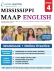 Grade 4 English Language Arts Literacy (ELA) Practice Workbook and Full-length Online Assessments: MAAP Study Guide By Lumos Learning Cover Image