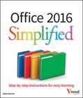 Office 2016 Simplified (Simplified (Wiley)) By Elaine Marmel Cover Image