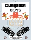 Coloring Book for Boys: Large 8.5 x 11 Dimensions Various Patterns like Robots, Muscle Cars, Baseball and Cool Vehicles Cover Image