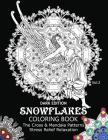 Snowflake Coloring Book Dark Edition Vol.2: The Cross & Mandala Patterns Stress Relief Relaxation Cover Image