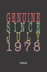 Genuine Since July 1978: Notebook Cover Image