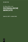 Januar By Verband Deutscher Physikalischer Gesells (Other), H. Ebert (Editor), V. Weidemann (Editor) Cover Image