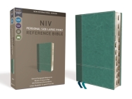 NIV, Personal Size Reference Bible, Large Print, Imitation Leather, Blue, Indexed, Red Letter Edition, Comfort Print Cover Image