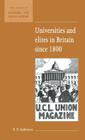 Universities and Elites in Britain Since 1800 (New Studies in Economic and Social History #16) By R. D. Anderson Cover Image