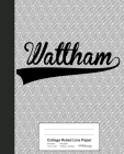 College Ruled Line Paper: WALTHAM Notebook By Weezag Cover Image