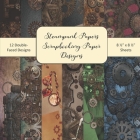 Steampunk Papers Scrapbooking Paper Designs: Steampunk Scrapbooking Papers Set 2 - 8.5
