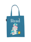 ELEPHANT & PIGGIE Read Tote Bag By Out of Print Cover Image