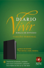 Biblia de Estudio del Diario Vivir Ntv, Tamaño Personal (Letra Roja, Sentipiel, Negro) Cover Image