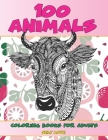 Self Love Coloring Books for Adults - 100 Animals Cover Image