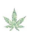 Cornell Notes: Marijuana Word Collage Cornell Notebook for High School and University Students: 8.5
