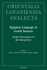 Egyptian Language in Greek Sources: Scripta Onomastica of Jan Quaegebeur By Ai Blasco Torres (Editor), W. Clarysse (Editor) Cover Image