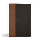 KJV Personal Size Giant Print Bible, Black/Brown LeatherTouch Cover Image