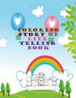 Coloring Story of life telling book: A Coloring Book with story of family, human, animals, children, lady, housing, places included miscellaneous thin Cover Image