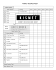 BG Publishing Kismet Score Sheet: Kismet Scoring Game Record Level Keeper Book for Score Pad Makes It Easy To Keep Track of Scores For The Game Kismet Cover Image