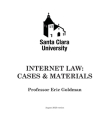 Internet Law: Cases & Materials (2023 Edition) By Eric Goldman Cover Image