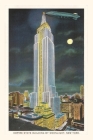 Vintage Journal Blimp, Moon over Empire State Building, New York City Cover Image
