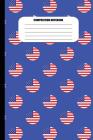 Composition Notebook: American Flag Circles on Blue Background (100 Pages, College Ruled) Cover Image