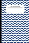Composition Notebook: Blue and White Zig Zags (100 Pages, College Ruled) Cover Image