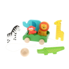 Safari Animals Wooden Bowling By Petit Collage Cover Image