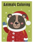 Animals Coloring: coloring pages, Christmas Book for kids and children Cover Image