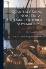 Quarterly Radio Noise Data - September, October, November 1962; NBS Technical Note 18-16 Cover Image
